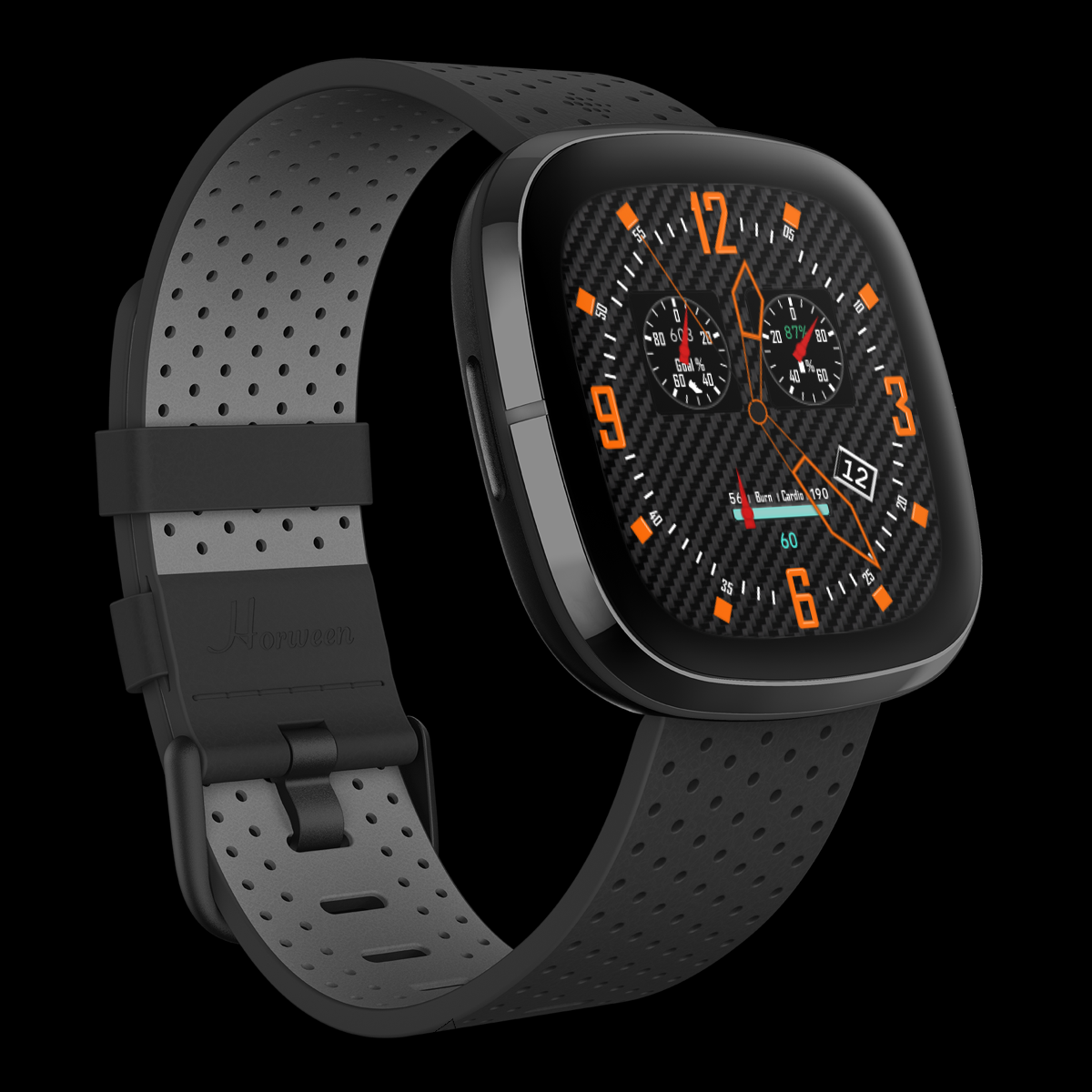 Carbon Pilot Luxury Watch Face for Fitbit